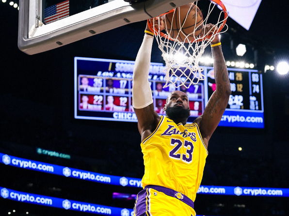 詹姆斯逼近双12000里程碑 湖人胜掘金后距历史纪